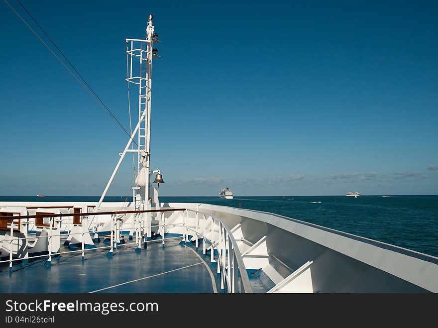 Ocean view from the stern