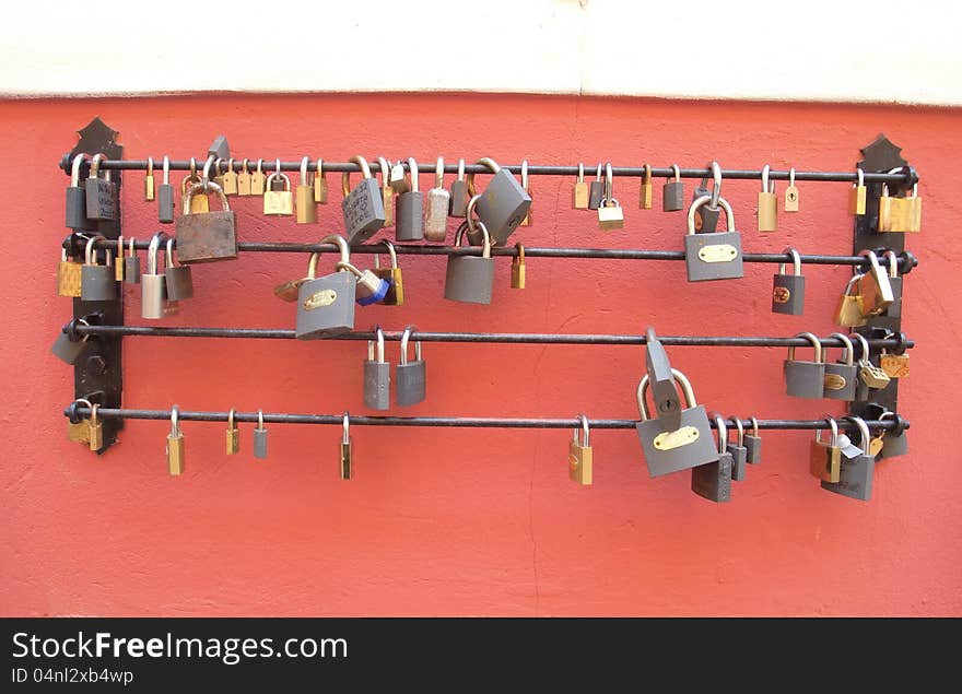 Padlocks On The Wall