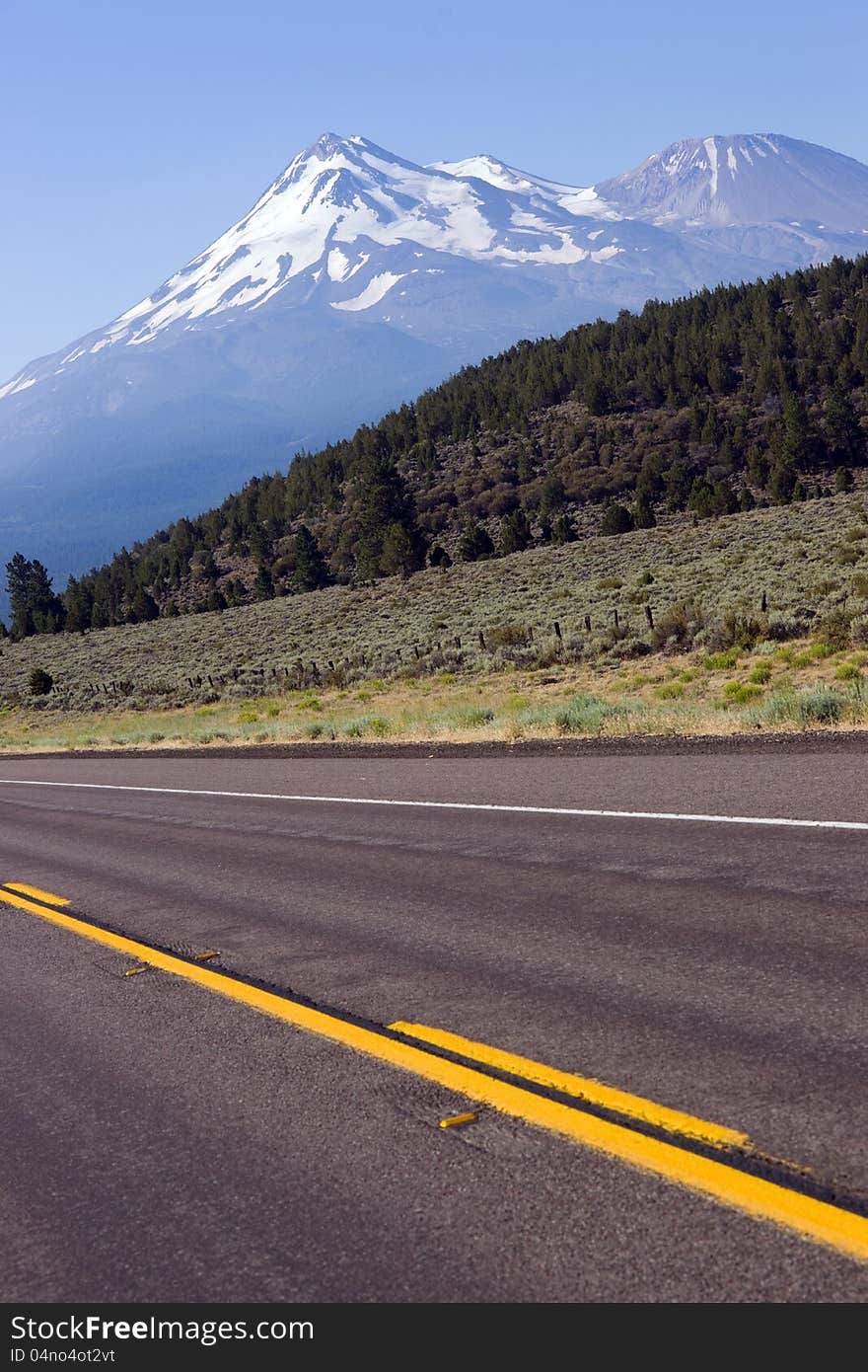 Road to Mt. Shasta Califronia Cascade Mountains