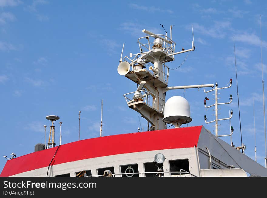 Radar from a Tugboat boat. Radar from a Tugboat boat