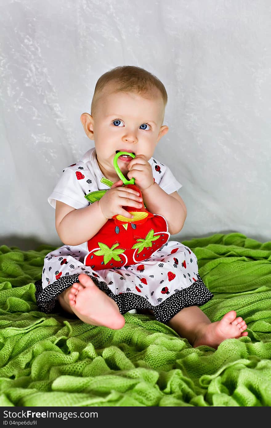 Baby Girl And The Strawberry S Dress