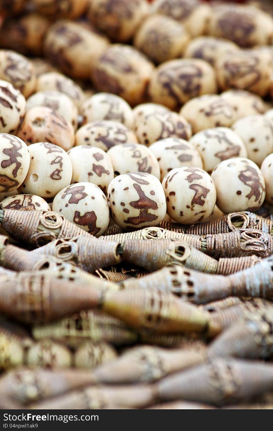 Patterned Wooden Beads