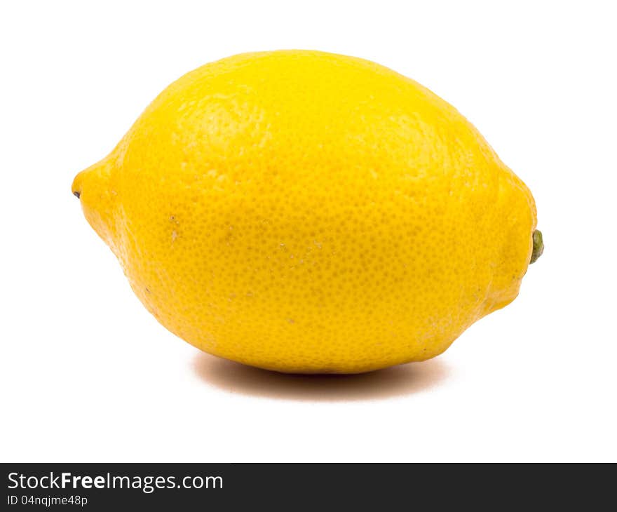 Fresh lemon isolated on white background