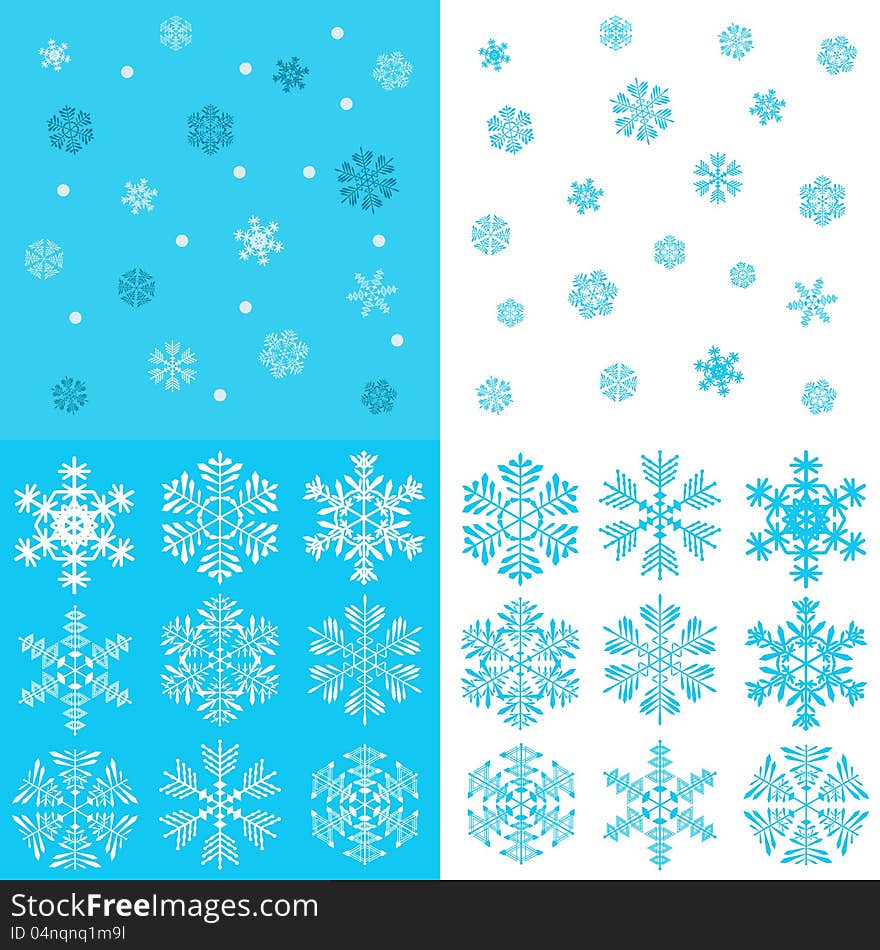 Uzornye snowflakes