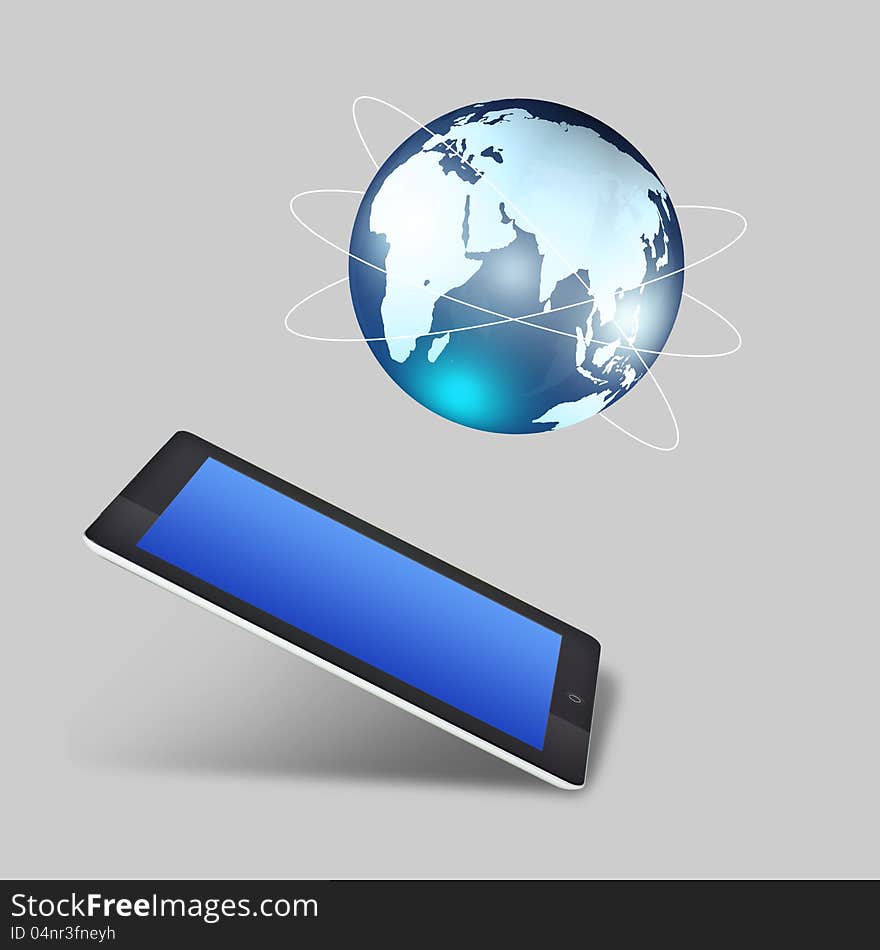 Tablet with social network structure. Tablet with social network structure