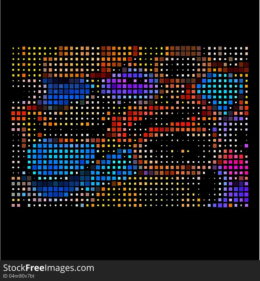 Abstract mosaic design vector colorful pattern