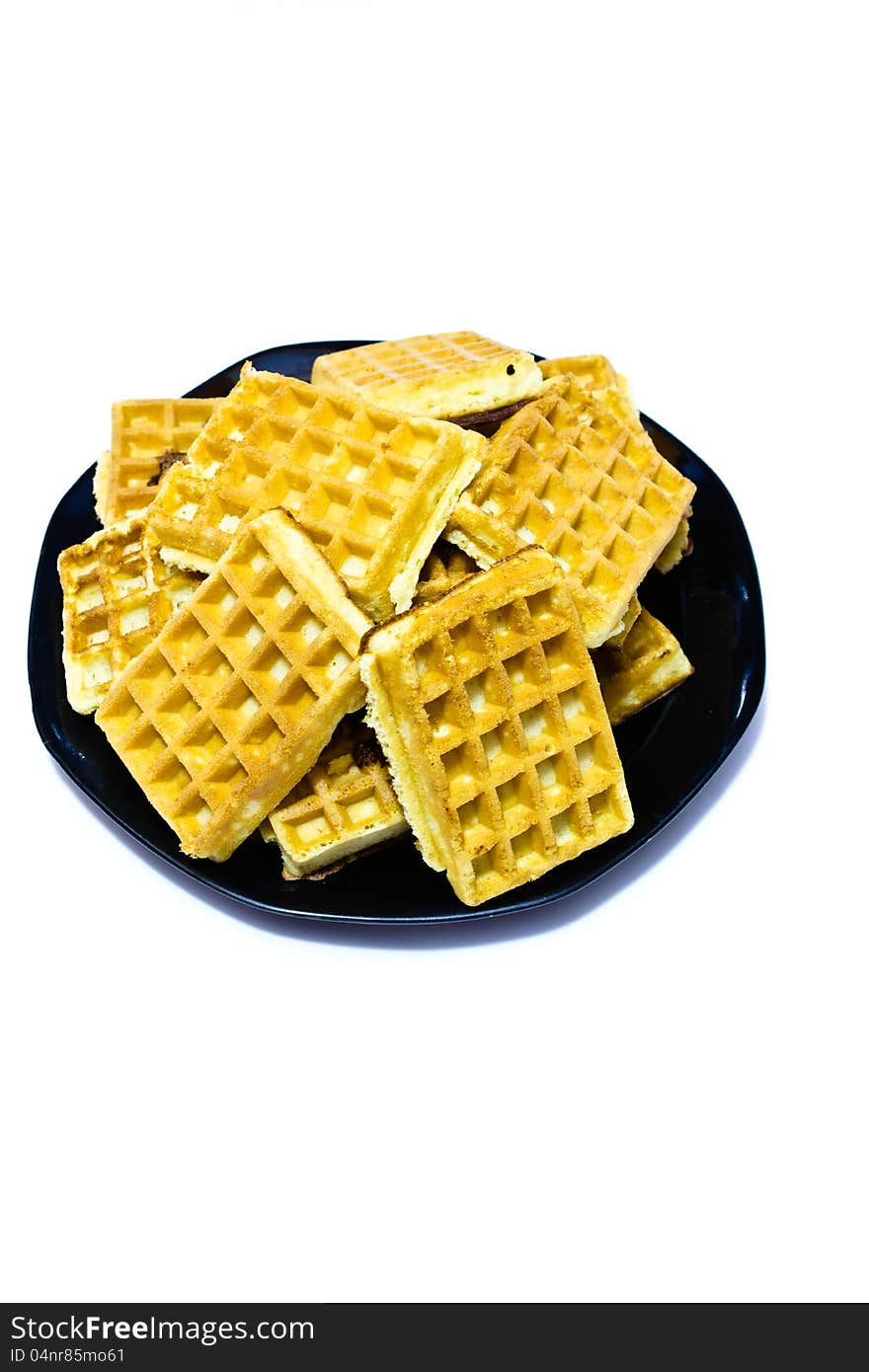 Waffles on a plate