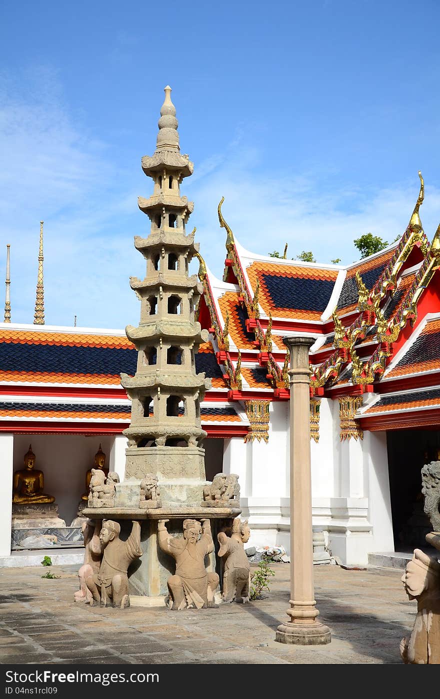 Phra Maha Chedi at Wat Pho are historic landmark of Bangkok, Thailand. Phra Maha Chedi at Wat Pho are historic landmark of Bangkok, Thailand.