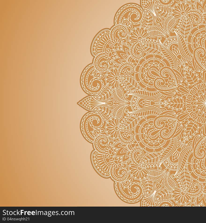 Vector illustration with floral ornament for print. Vector illustration with floral ornament for print.