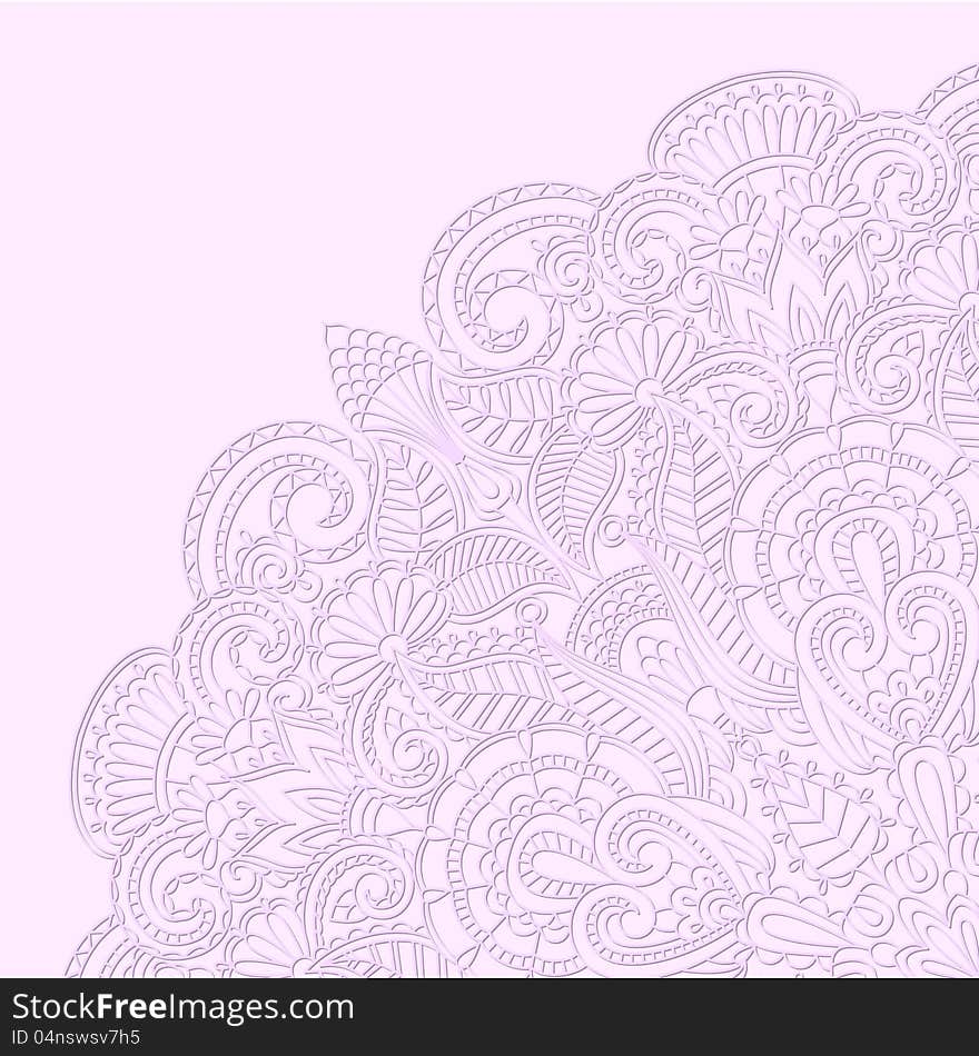 Vector illustration with floral ornament for print. Vector illustration with floral ornament for print.