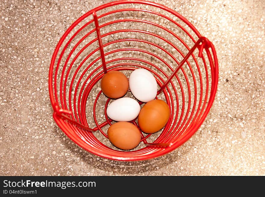 Eggs in basket