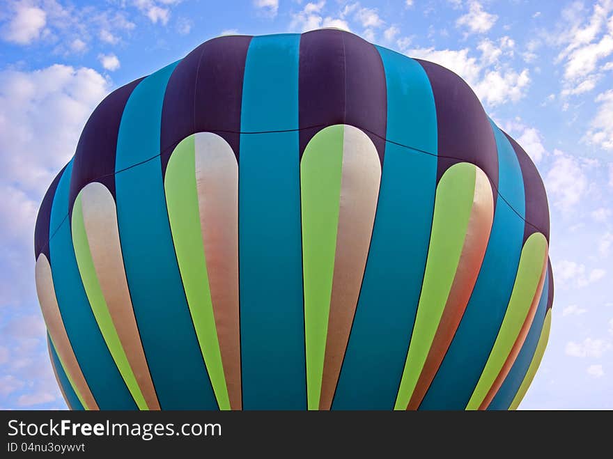 Hot air balloon in the morning skies