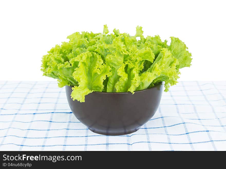 Beautiful Fresh Salad Decorated On Cup With Background