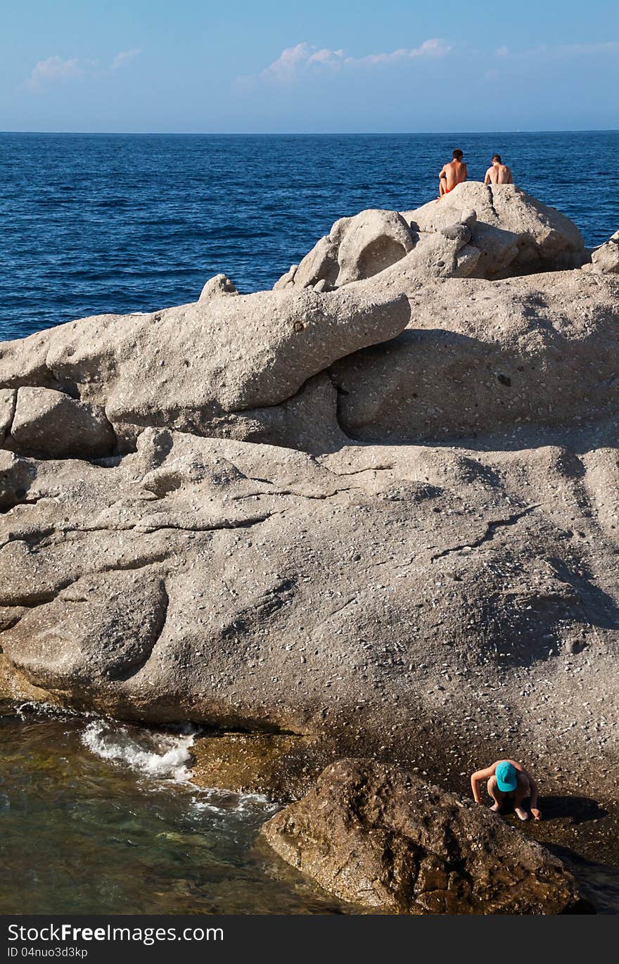 Cliff St. Andrea - Elba island - Tuscany. Cliff St. Andrea - Elba island - Tuscany