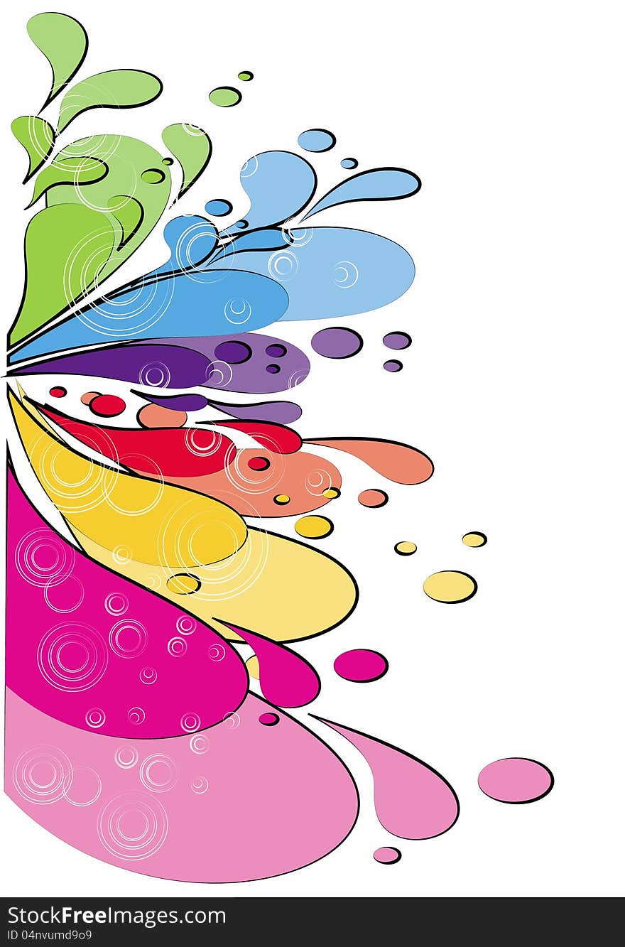 Colored spots abstract background illustration