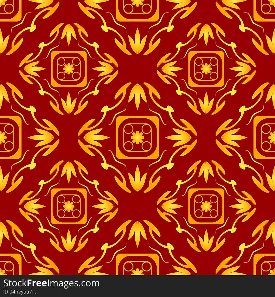 An abstract seamless floral style pattern. An abstract seamless floral style pattern