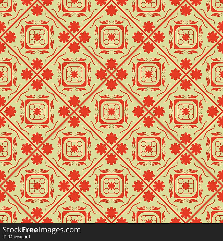 An abstract seamless floral pattern. An abstract seamless floral pattern