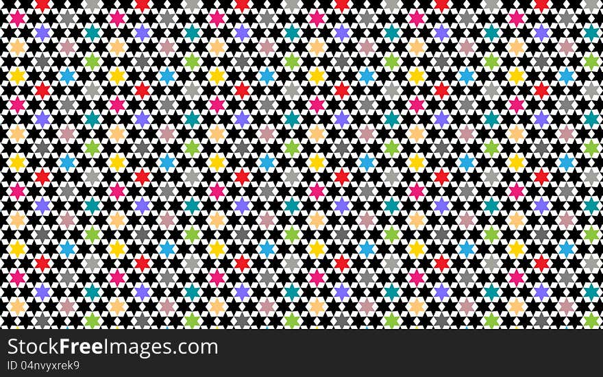 Background texture with color stars and black stars. Background texture with color stars and black stars