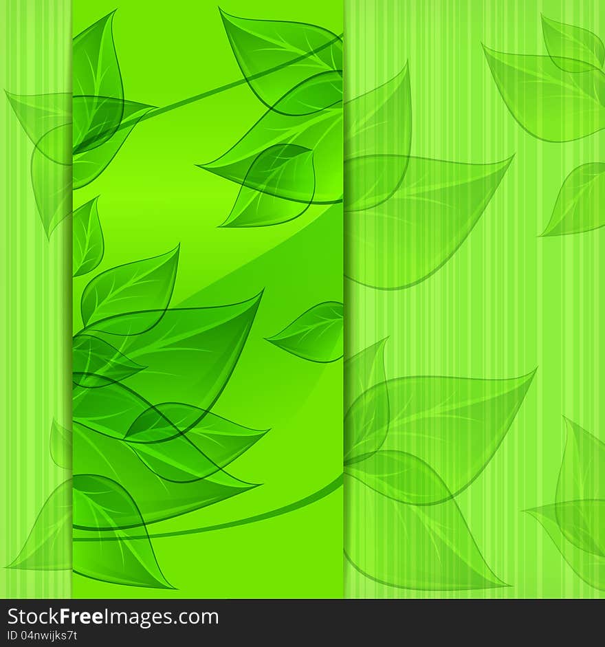 Banners With Green Leaves