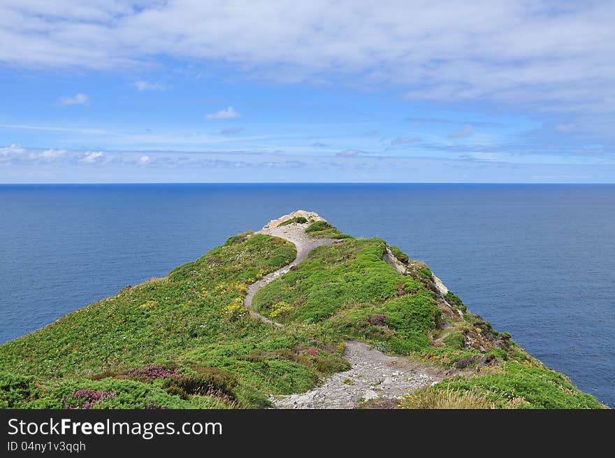 Cabo Penas. Rocky outcrop and cliff. Asturias, Atlantic Ocean, north Spanish coast. Cabo Penas. Rocky outcrop and cliff. Asturias, Atlantic Ocean, north Spanish coast.