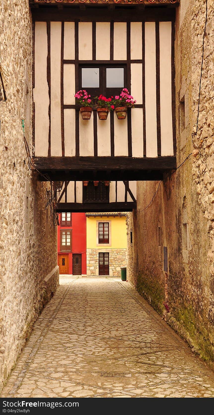 Llanes, Asturias, Spain. Small Alley.