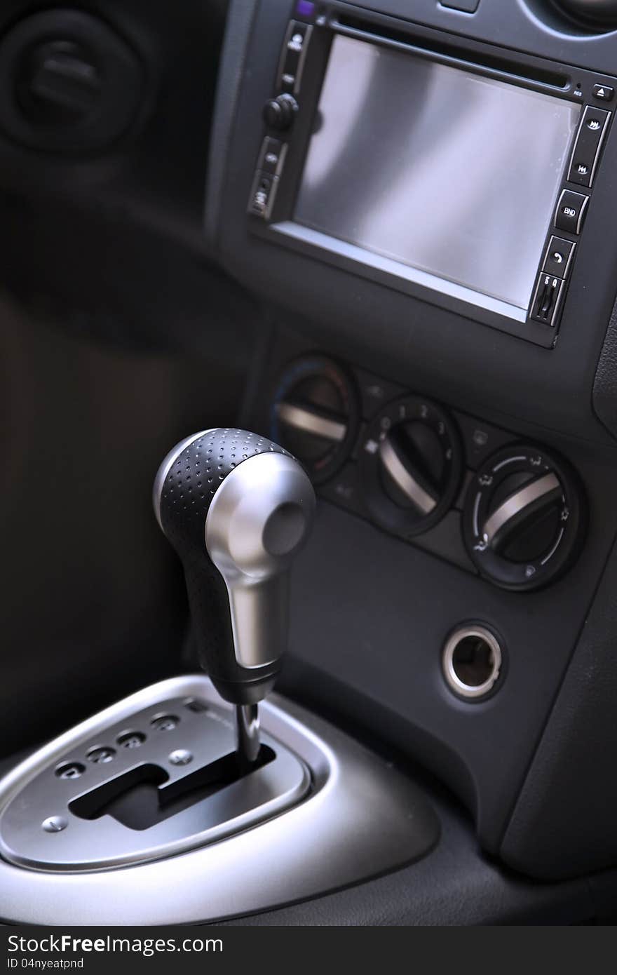 A gear shifter  of modern car. A gear shifter  of modern car