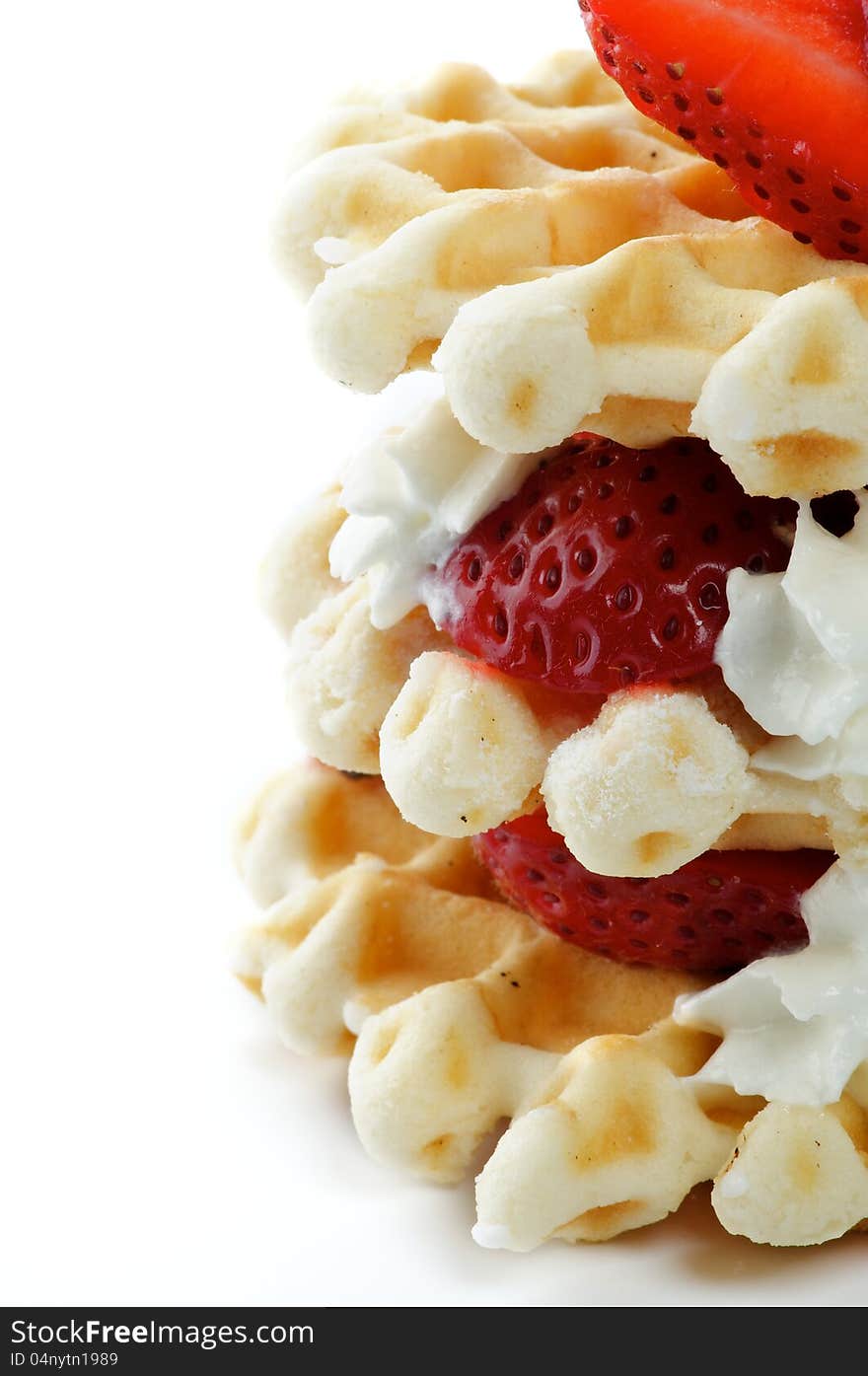 Waffles With Strawberries