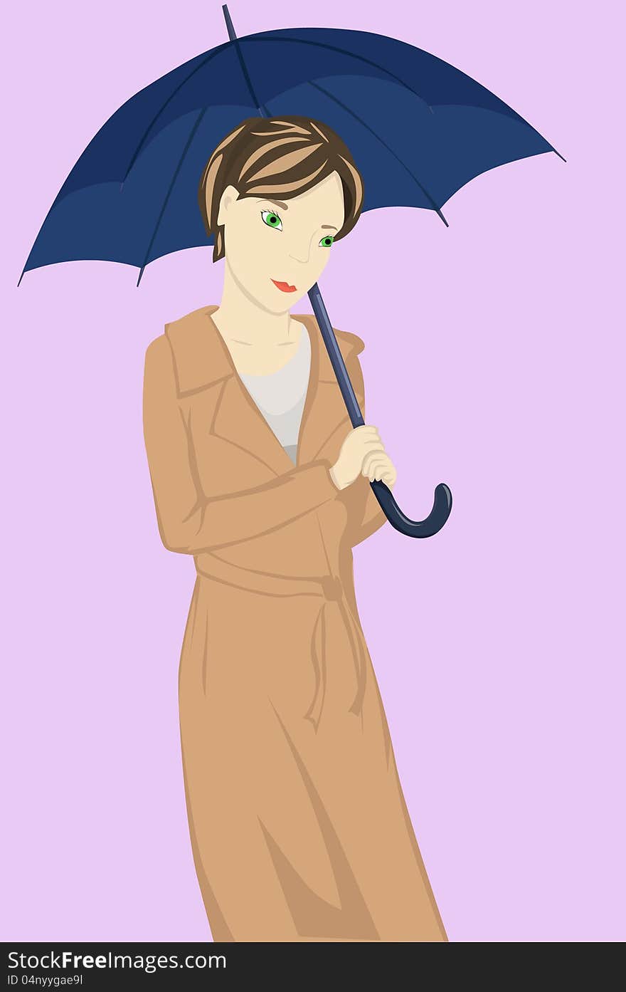 Girl With Umbrella