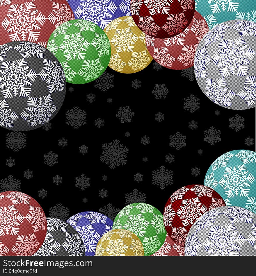 Balls for a decoration. Christmas. Vector illustration.