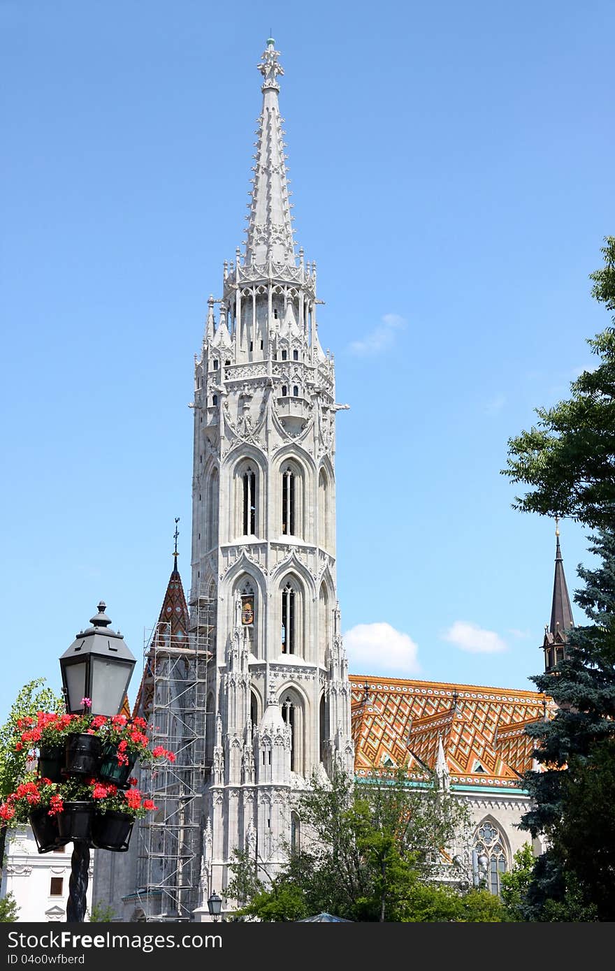 View of Matthias church in Budapest, Hungary