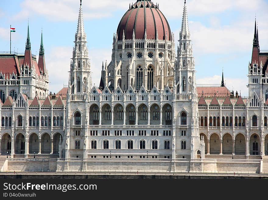 The parliament building in Budapest, Hungary