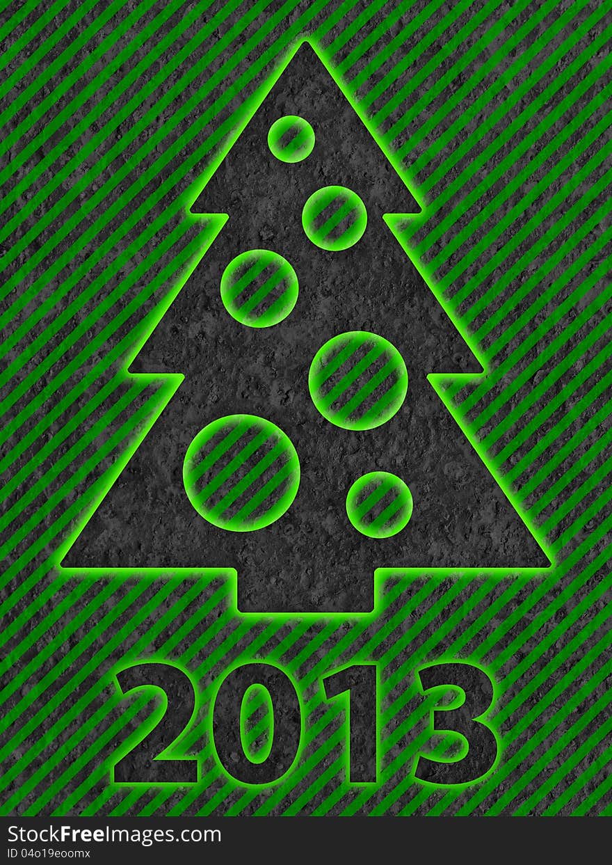 Simple Christmas Tree as Xmas Card