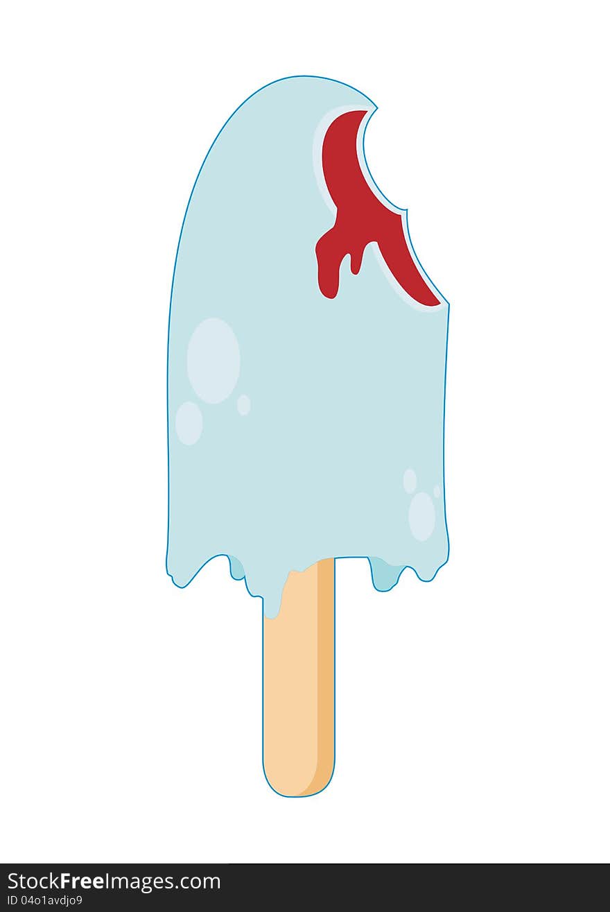 An illustration of ice cream stick done by  software