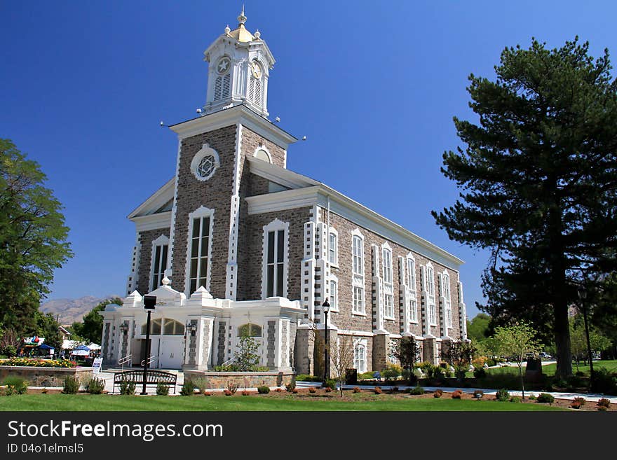 Image of the LDS tabernacle building in Logan Utah. Image of the LDS tabernacle building in Logan Utah