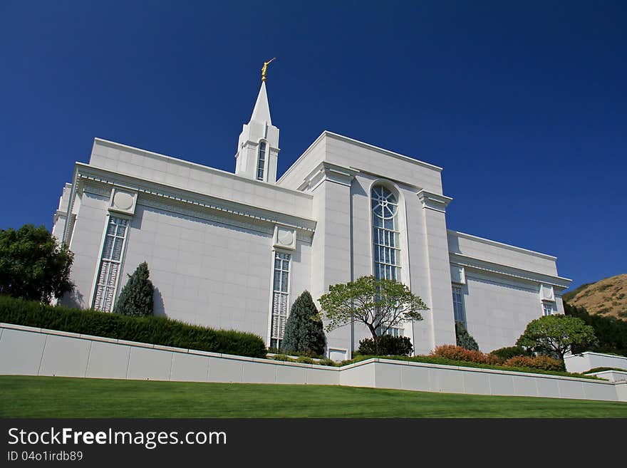 Image of the Mormon temple in Bountiful Utah. Image of the Mormon temple in Bountiful Utah