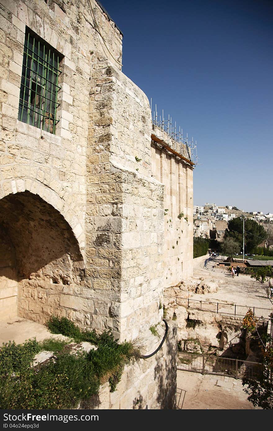 Holy place for islam and judaism in Hebron Machpela cave