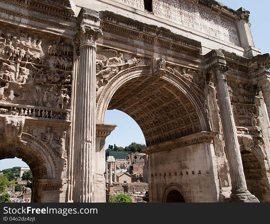 Arch of Septimius Severus -Forum Romanum. Arch of Septimius Severus -Forum Romanum