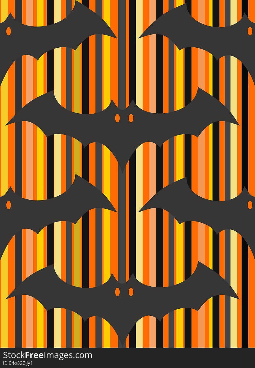 Halloween bat seamless background