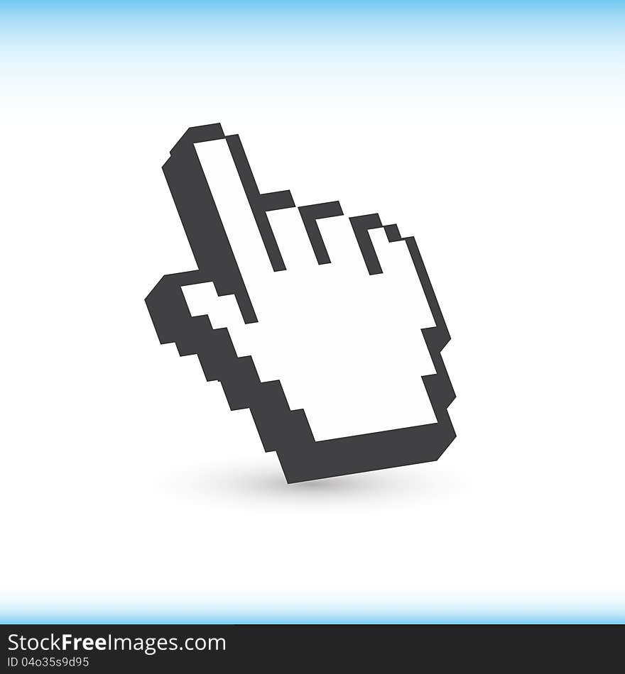 Computer hand cursor. Vector Illustration EPS 10.