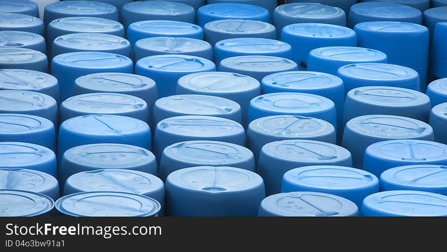 Group Of Blue Containers