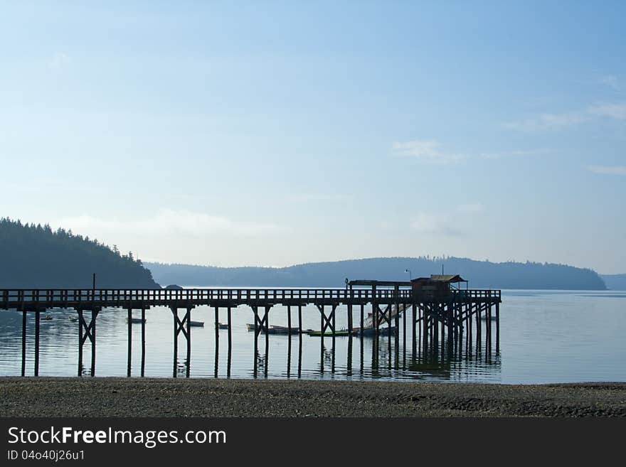 Pier at Jackson Cove on Hood Canal, Washington State. Pier at Jackson Cove on Hood Canal, Washington State