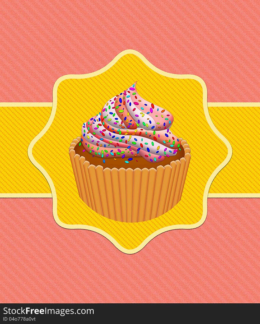 Card With Cup Cake