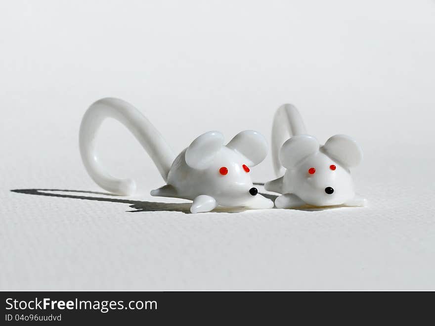 Two glass mice