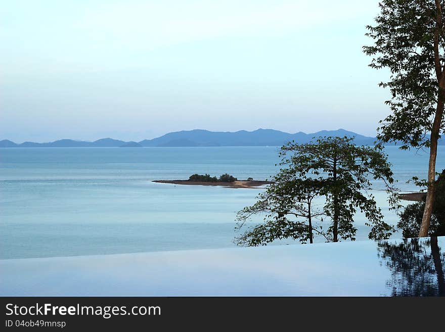 Sea view from swimming pool