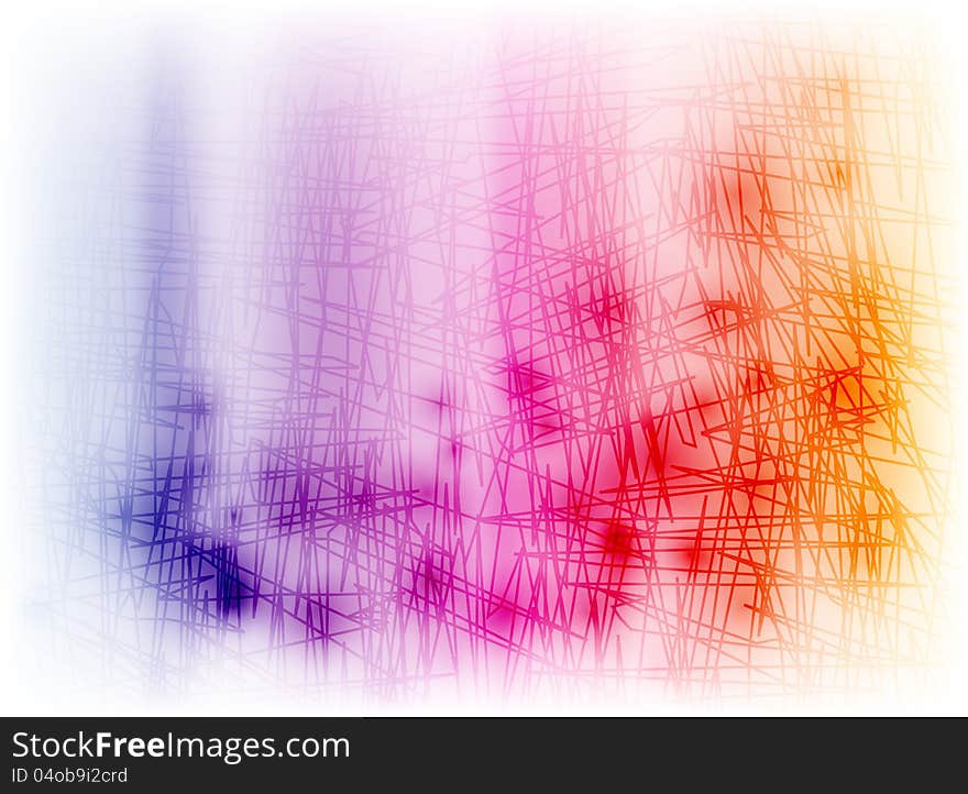 Colorful stained scribble background with copy space.