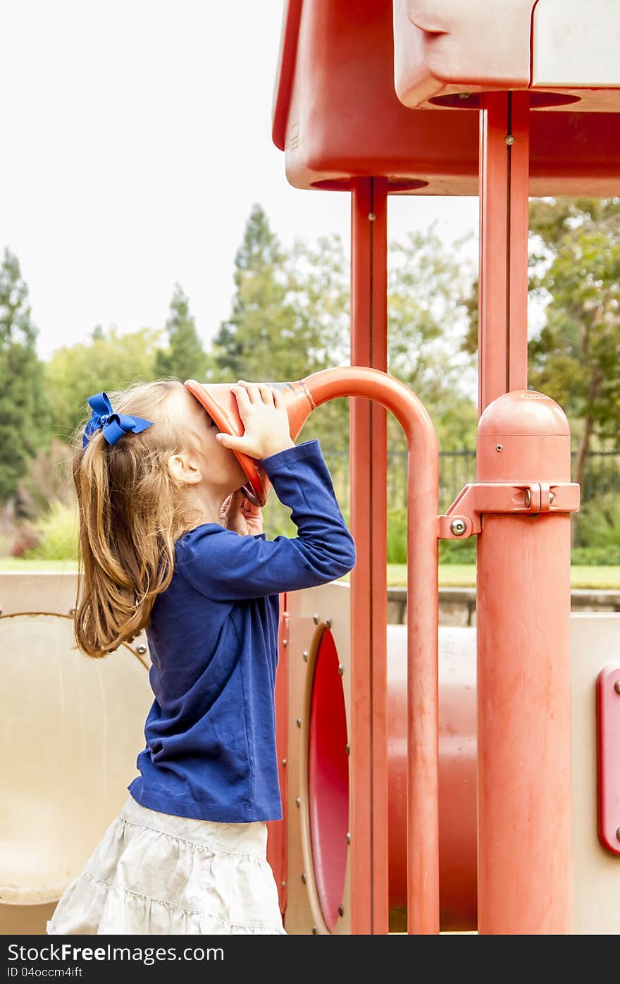 Little Girl on Playground