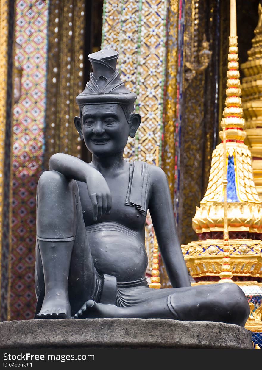 The Buddha's doctor statue or Jivaka Kumar Bhacca in Wat Phra Kaew. The Buddha's doctor statue or Jivaka Kumar Bhacca in Wat Phra Kaew