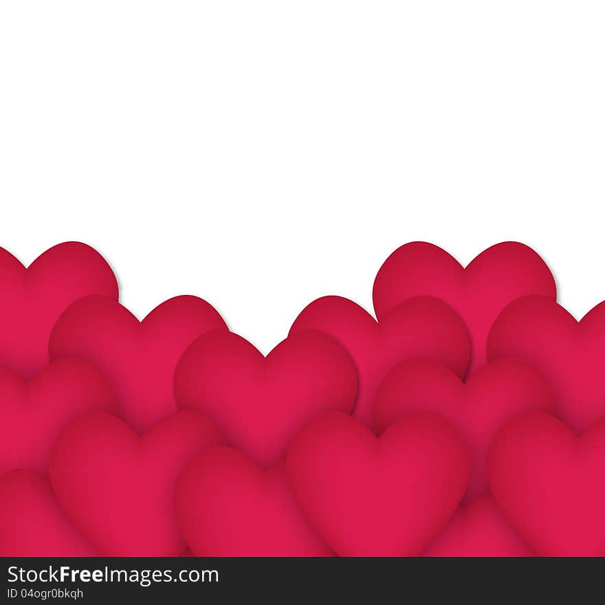 Vector hearts background