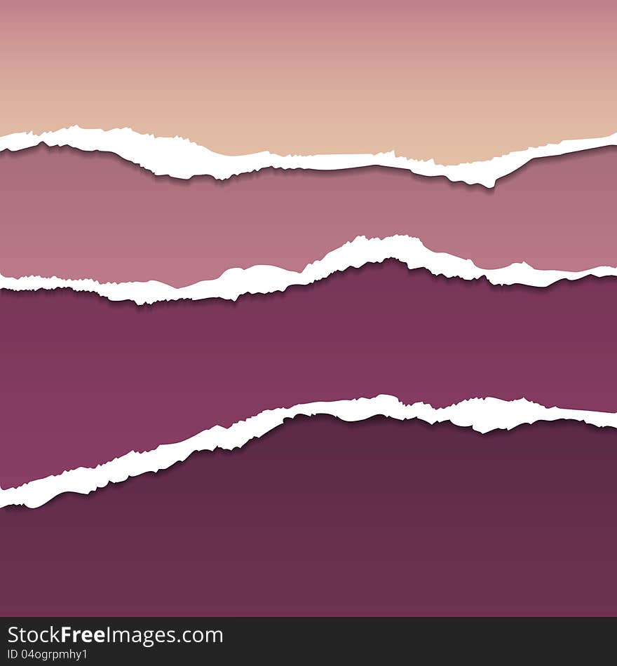 EPS10 file. Vector tear paper in purple color