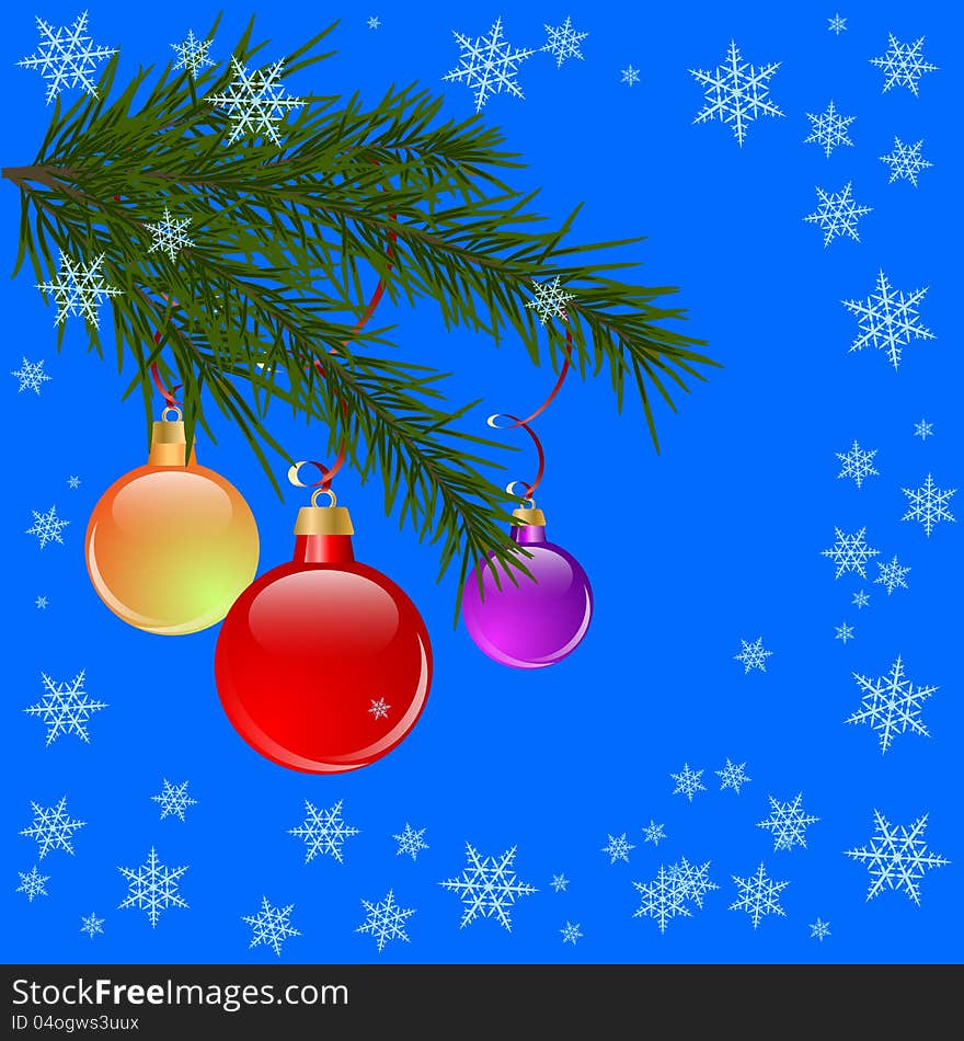 A Christmas and New Year background. A Christmas and New Year background